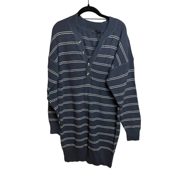 prAna Milani Henley Dress in Nautical‎ Stripe Size Medium NWT - Picture 4 of 9